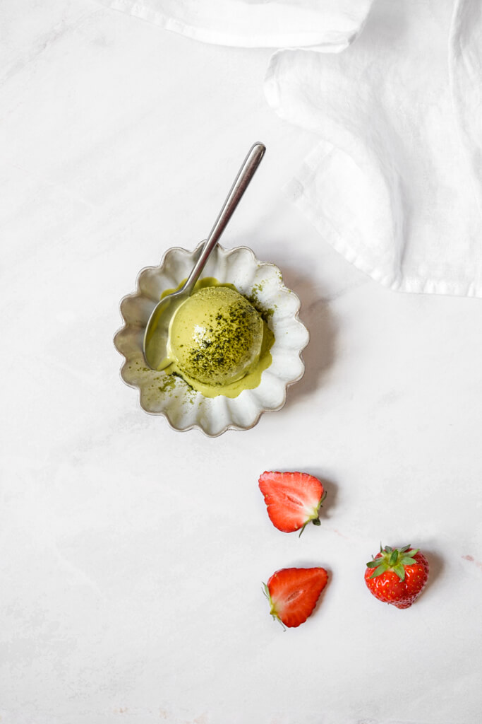 Glace au thé matcha maison