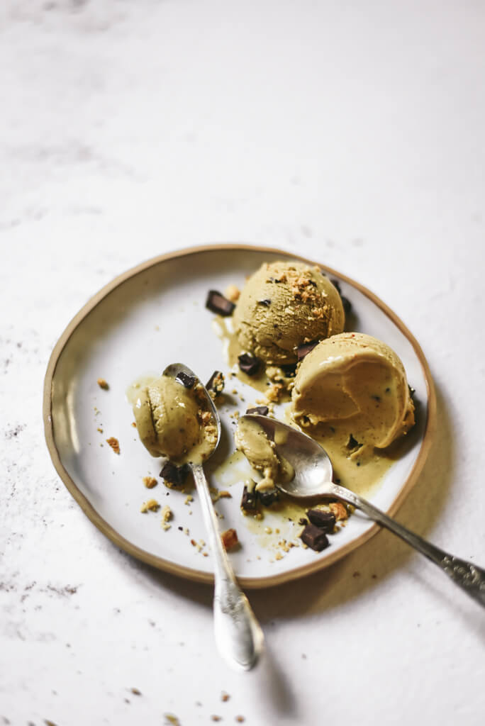 Glace à la pistache sans lactose